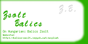 zsolt balics business card